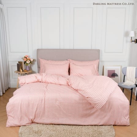 ชุดผ้าปูผ้านวม 5 ฟุต DARLING MATTRESS รุ่นมินิมอล ลายสวีทพาย_4